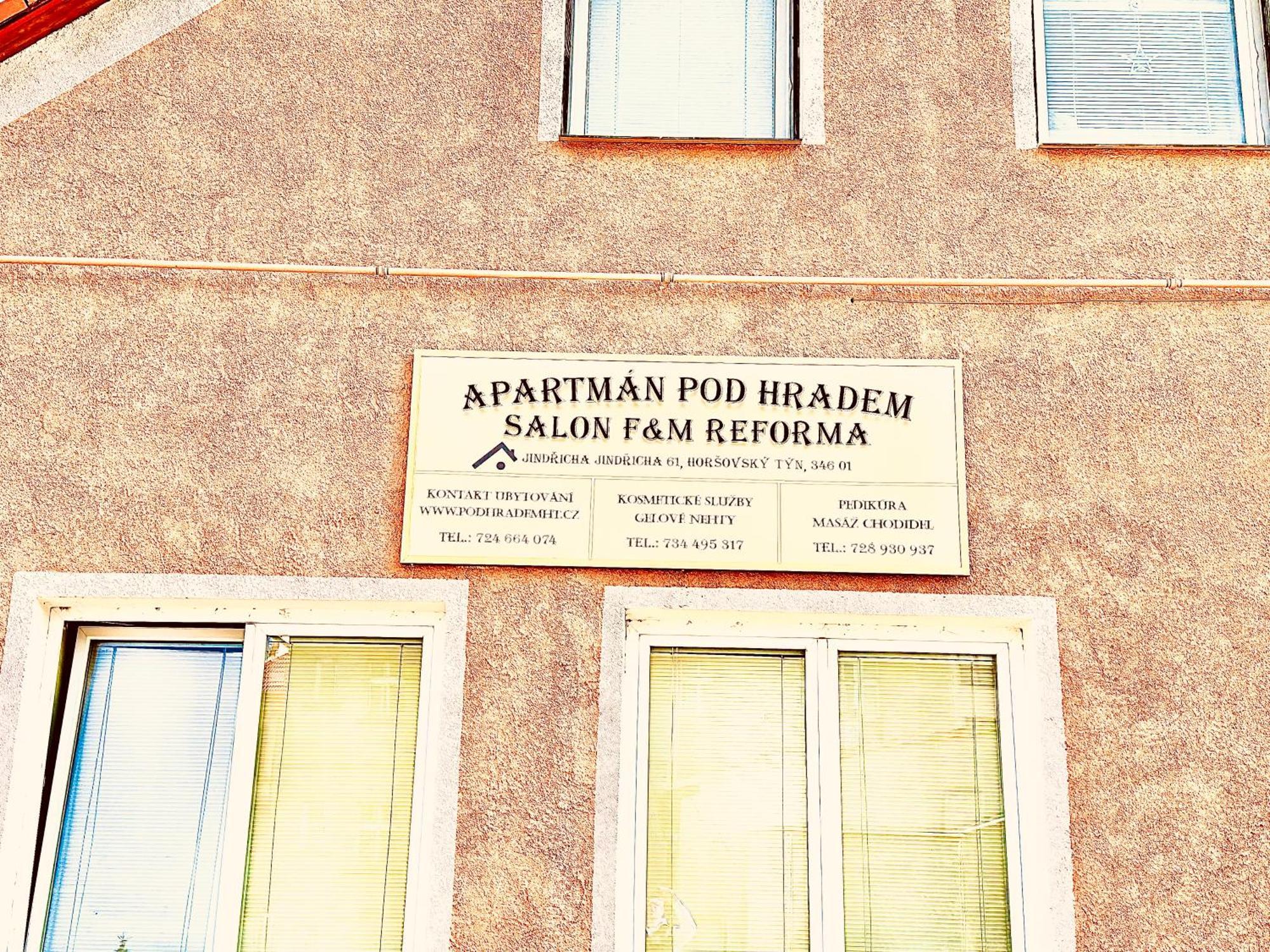 Apartman Pod Hradem Horšovský Týn Exterior foto